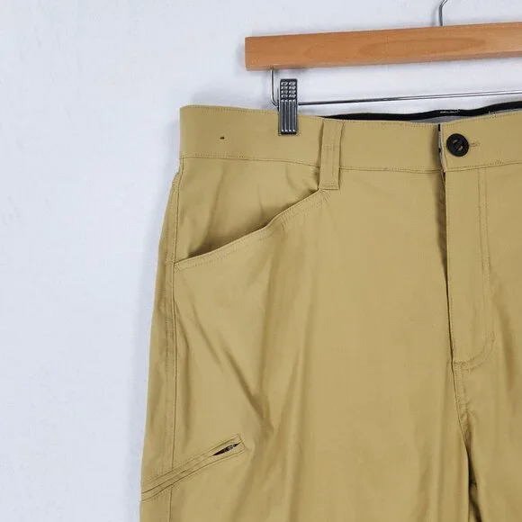 Orvis Pants Mens 38X32 Tan Straight Leg Cargo Water Resistant Stretch Outdoor - Picture 2 of 12